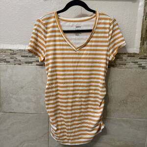 Sonoma gold & white maternity v-neck tee
